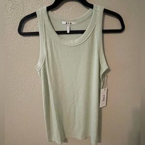 NWT-Three Dots halter rib tank-Sea Foam-L
